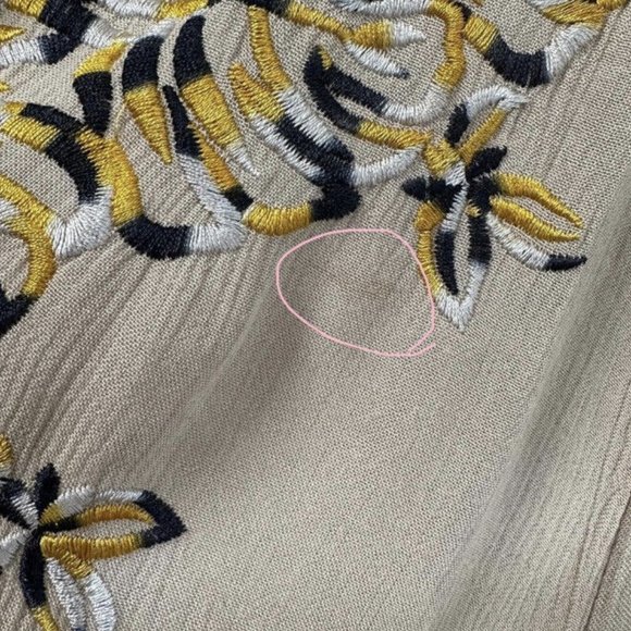 Free People The High Road Jumpsuit Off The Shoulder Bohemain Dress Beige XS - Picture 9 of 9